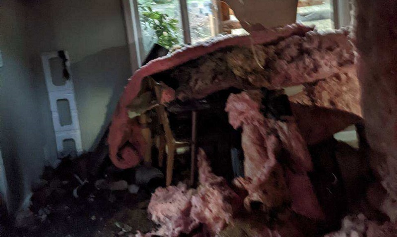 Natasja Gonzales' house on SE Linden in Portland was seriously damaged by a fire likely sparked by a barbecue, September 3, 2022 (KOIN)