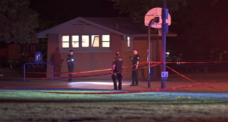 A woman was shot to death in Wallace Park near Chapman Elementary in Northwest Portland, September 24, 2022 (KOIN)