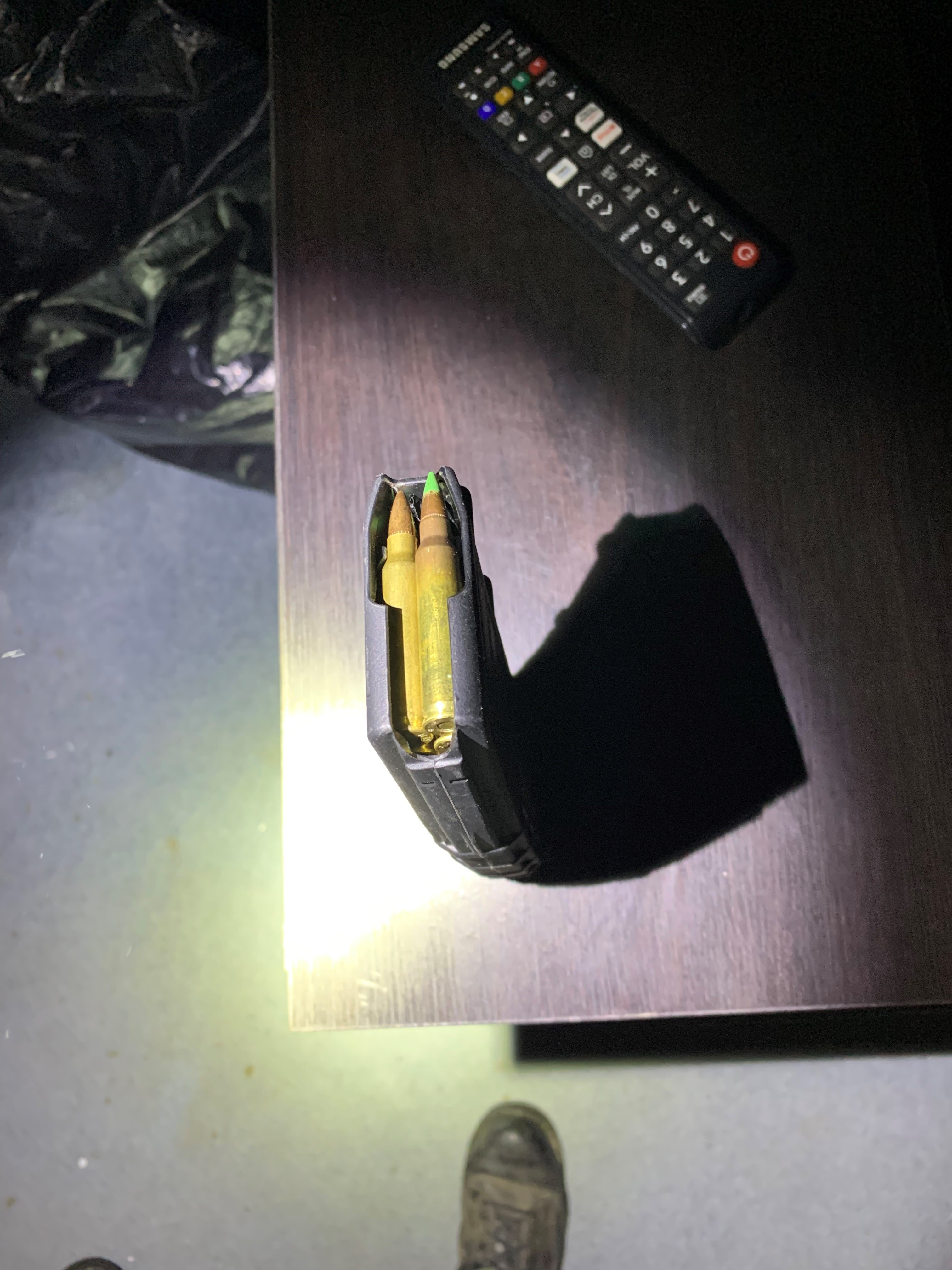 A loaded firearm magazine recovered from a Newberg, Oregon property where authorities made a record illegal marijuana grow bust on Oct. 18, 2022. (Credit: Yamhill County Sheriff's Office)