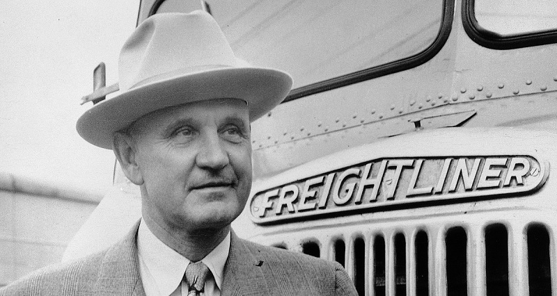 Portland native Leland James founded Freightliners in Salt Lake City and brought the truck manufacturing operation to Portland (Daimler Truck North America)