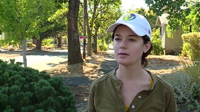 Roseway neighborhood resident Nora Furst had the tires on her car slashed, October 2, 2022 (KOIN)