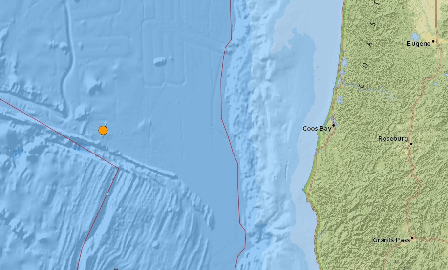 A 3.5 magnitude quake was recorded off the Oregon Coast near Coos Bay on Thursday, Nov. 3, 2022