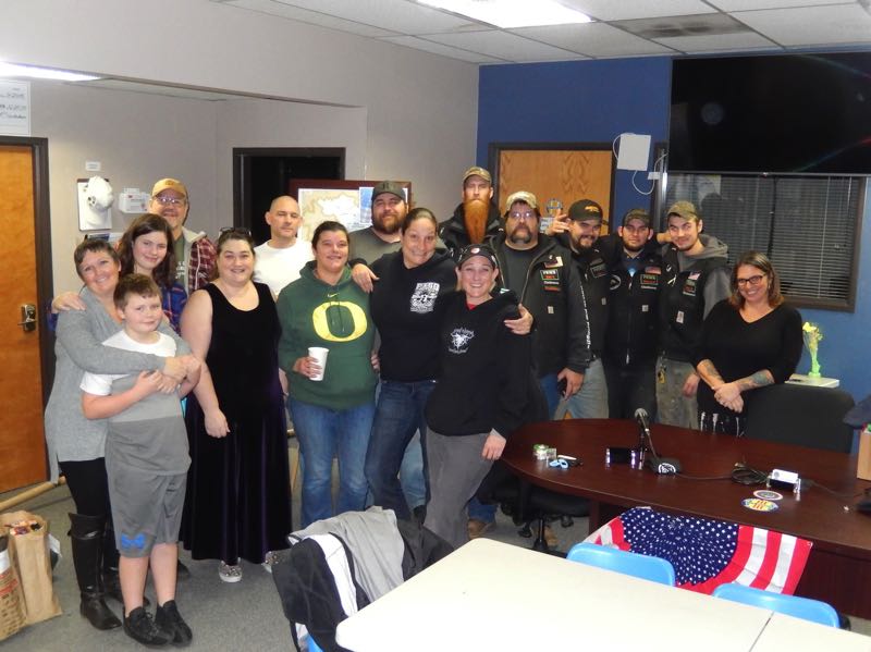 CONTRIBUTED PHOTO - Tina Kennedy (center) with staff members and volunteers at Ft. Kennedy is Southeast Portland.