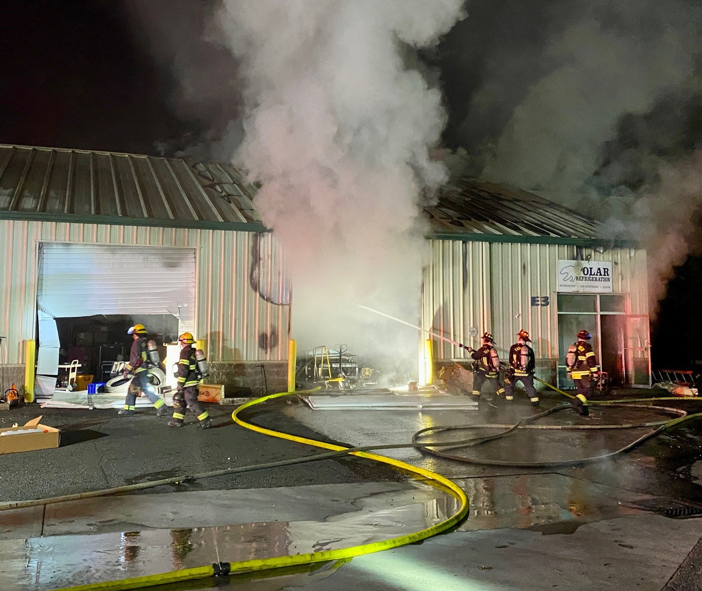 Fire broke out at this commercial building in Vancouver, November 15, 2022 (Vancouver Fire Department)