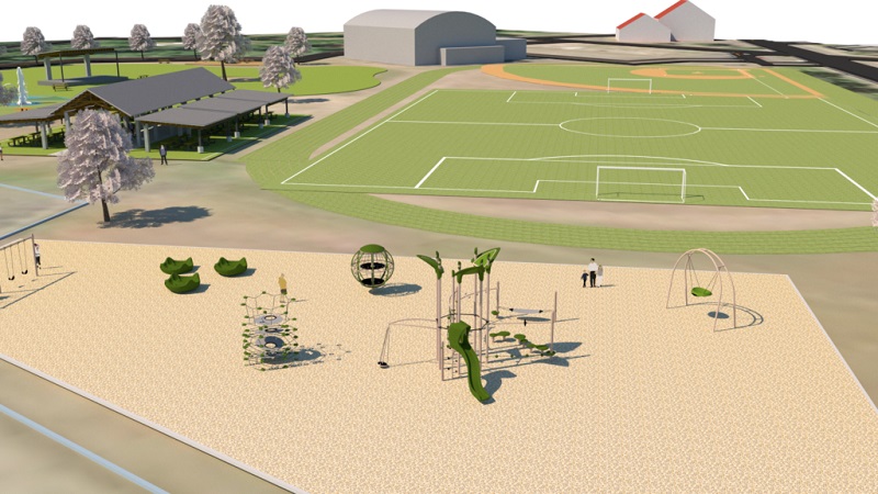 A rendering of Louis Southworth Park in Waldport, set for completion in 2024 (City of Waldport)