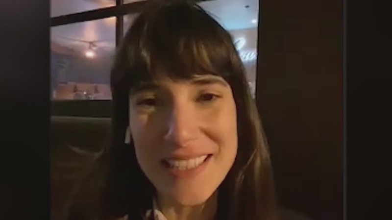 Marie Gluesenkamp Perez was all smiles after she was declared the winner in the race against Joe Kent to represent Washington's 3rd Congressional District, November 12, 2022 (KOIN)