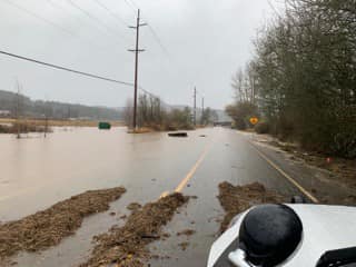 The Washington County Sheriff's Office shared this photo of flooding in Gaston, Oregon, on Tuesday, Dec. 27, 2022.