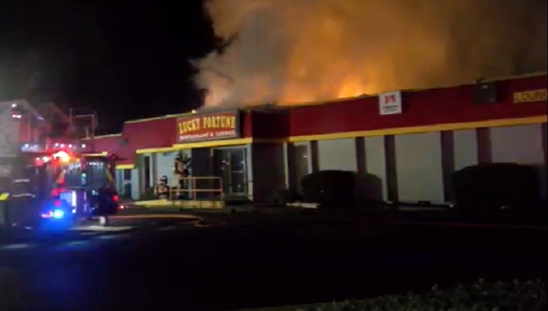 The Lucky Fortune at 1401 Lancaster Drive NE in Salem was damaged in a suspicious fire, December 18, 2022 (KOIN)