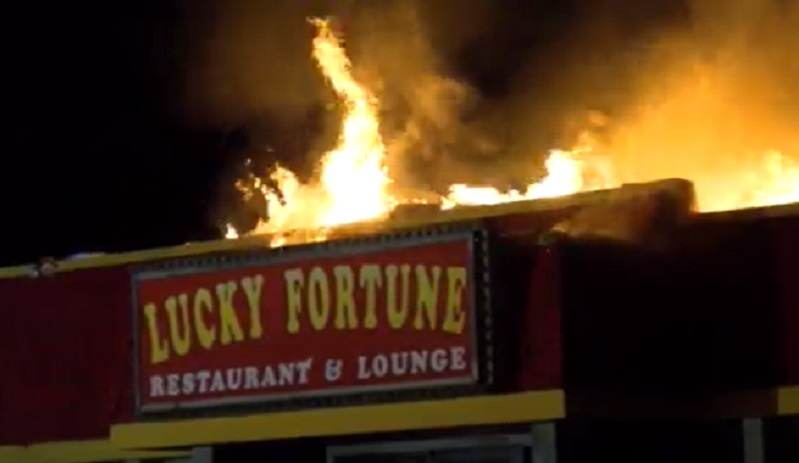 The Lucky Fortune at 1401 Lancaster Drive NE in Salem was damaged in a suspicious fire, December 18, 2022 (KOIN)