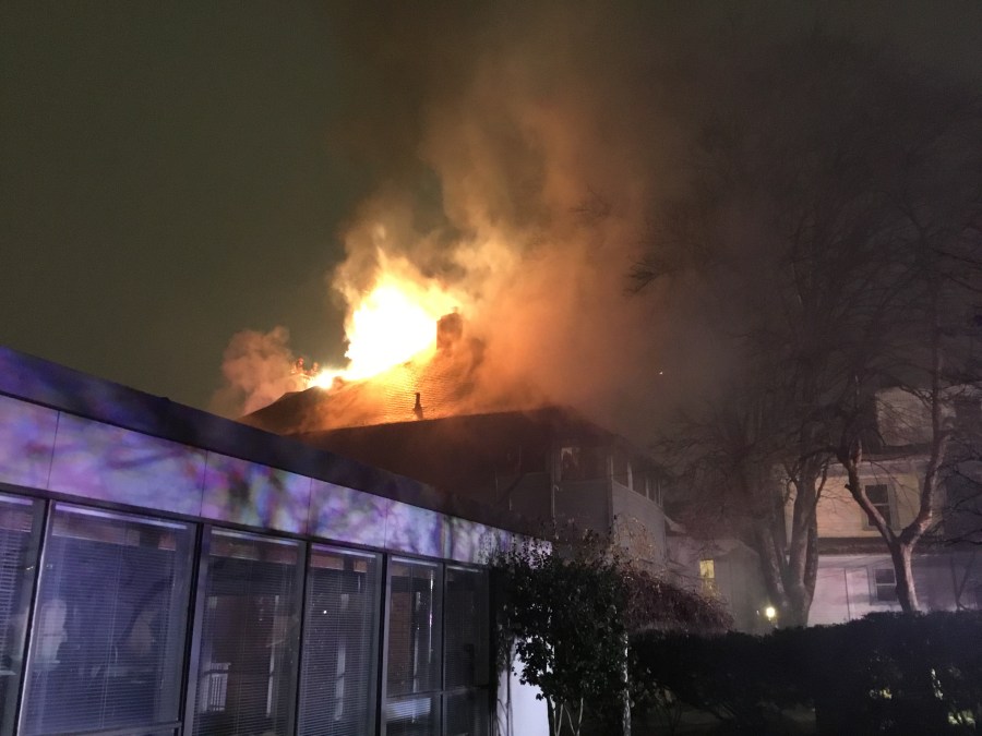 Firefighters battled a three-story house fire in Portland’s Pearl District neighborhood that ignited around midnight during challenging sub-freezing and windy conditions.