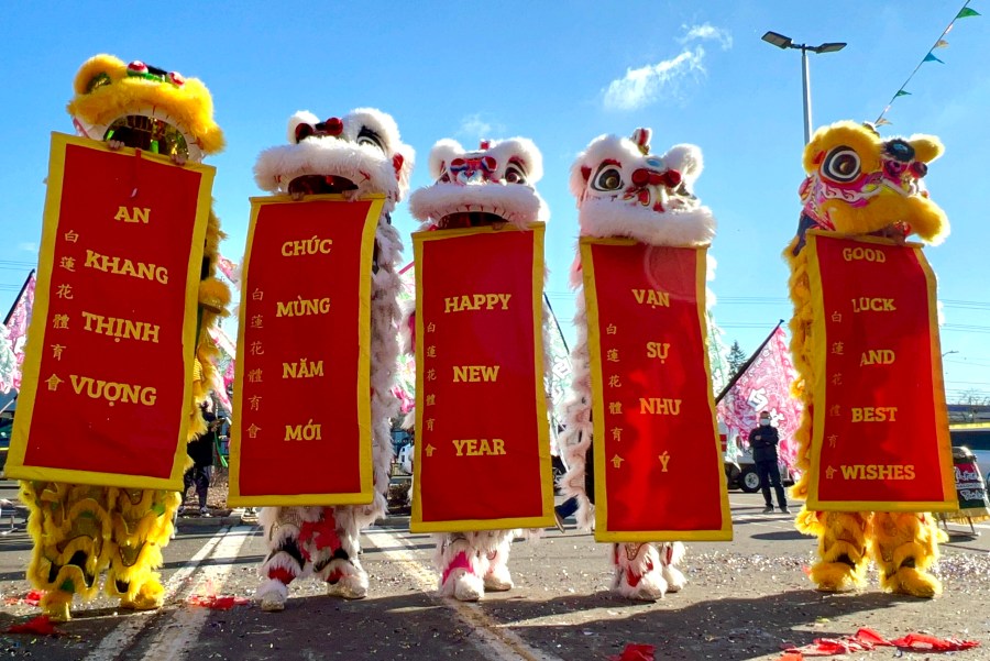 White Lotus Dragon & Lion Dance performs lion dances and dragon dances in Portland and the surrounding area. The dances are meant to scare away evil spirits and bring in good luck, especially on auspicious dates and important events like Lunar New Year, weddings and grand openings. Photo courtesy Nhan Danh