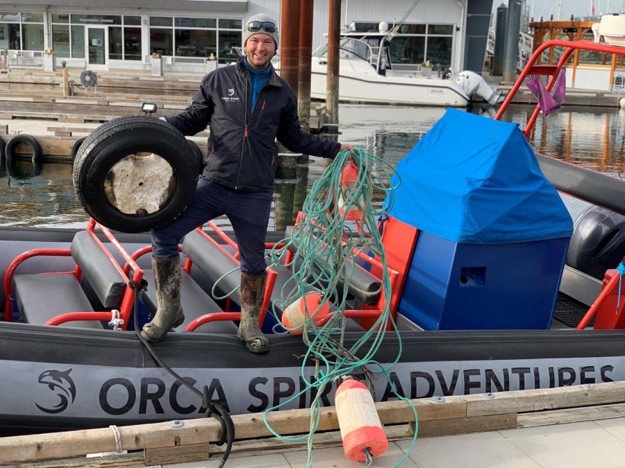 PWWA members collect harmful marine debris - Jake Hawley, Orca Spirit Adventures