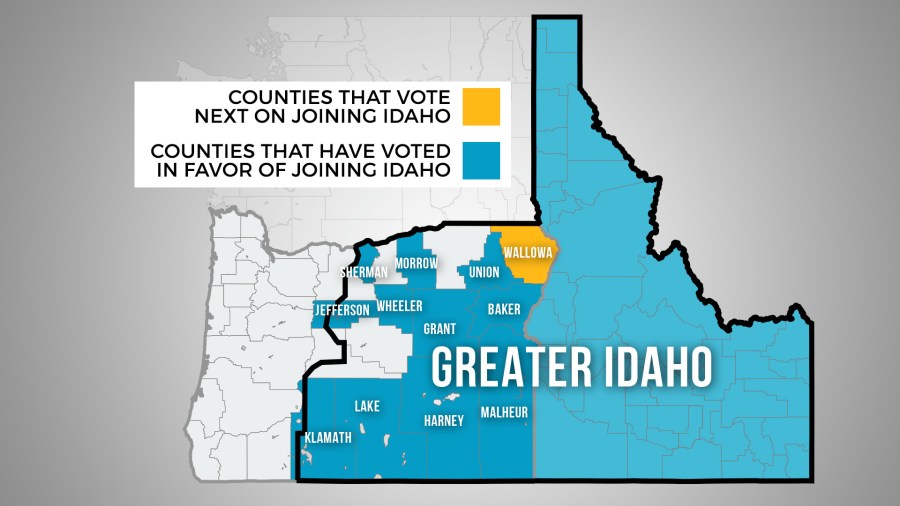 A look at the Oregon counties that have approved exploring the "Greater Idaho" concept and a look at the counties that may explore it moving forward.