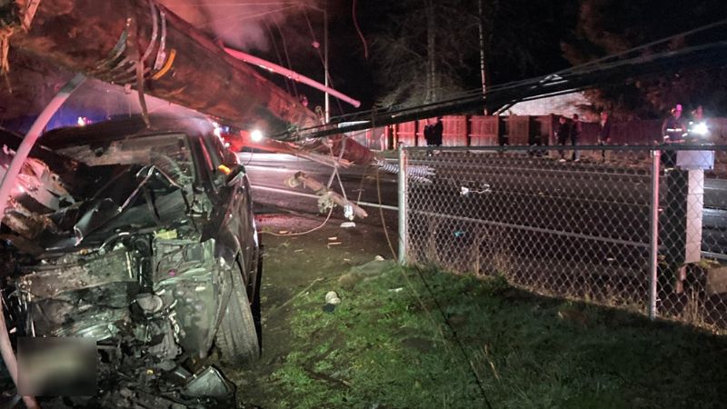 Accused DUII driver crashed into a power pole, knocking out power in Vancouver on Tuesday, Jan. 10, 2023