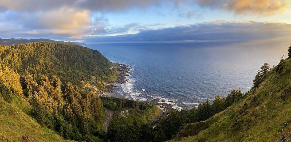 Pacific Ocean as seen from Cape Perpetua in July of 2022