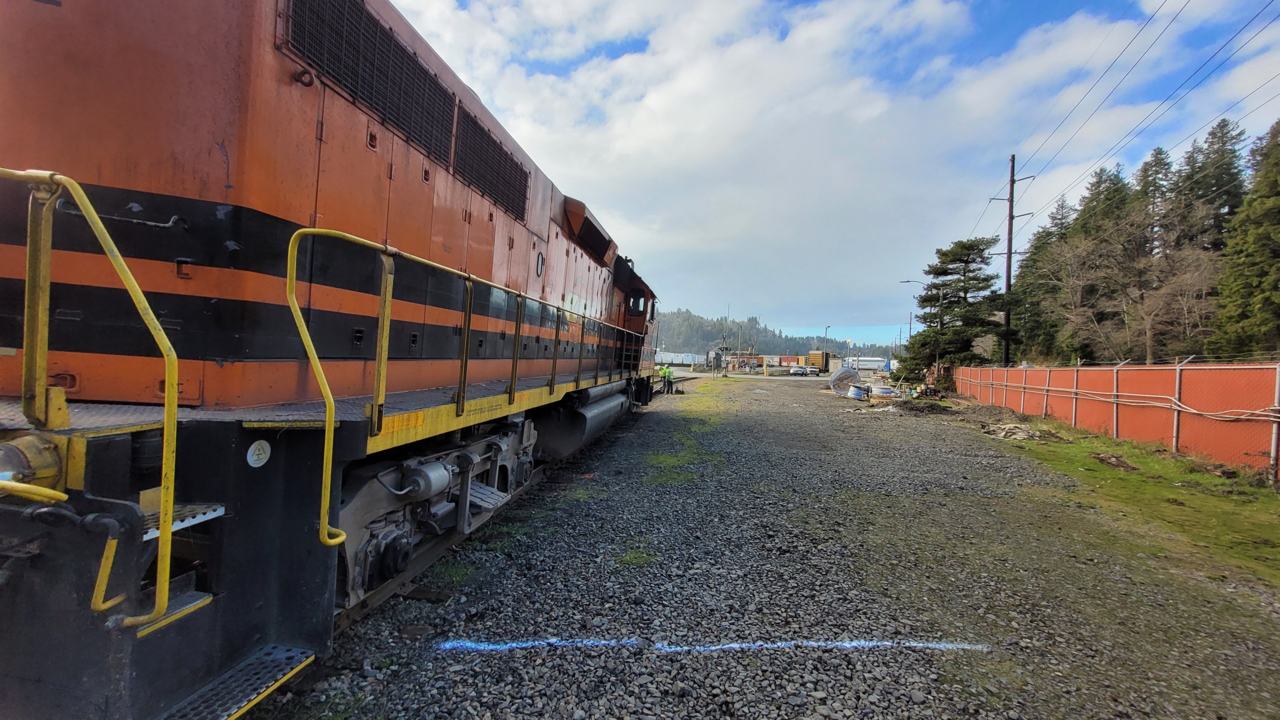 A train derailment at the Georgia-Pacific Mill in Toledo, Ore. spilled about 2,000 gallons of diesel on Friday, Feb. 10, 2023 and state officials said some of it entered a slough that feeds into the Yaquina River.