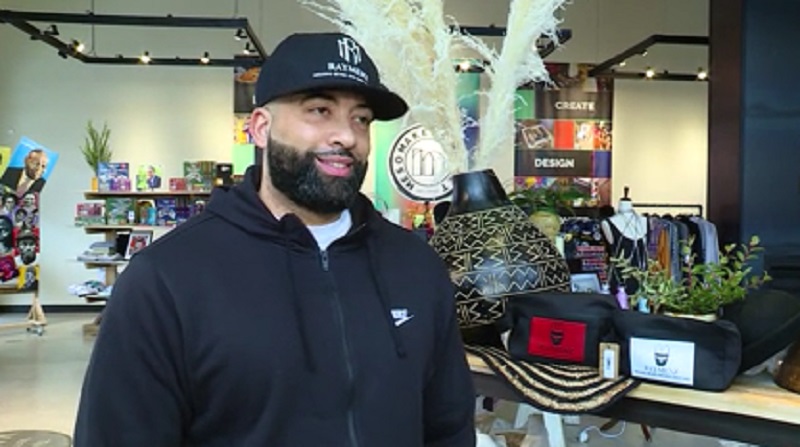 Rayfield Mitchell was one of 40 Black vendors at the MESO Market in NE Portland, February 19, 2023 (KOIN)