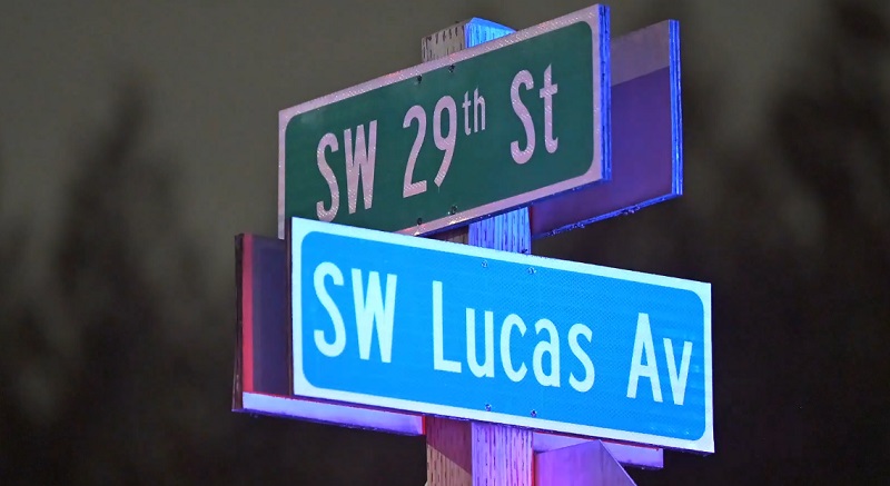 A man firing a gun was wounded by a Multnomah County deputy near SW 29th and Lucas in Troutdale, February 18, 2023 (KOIN)