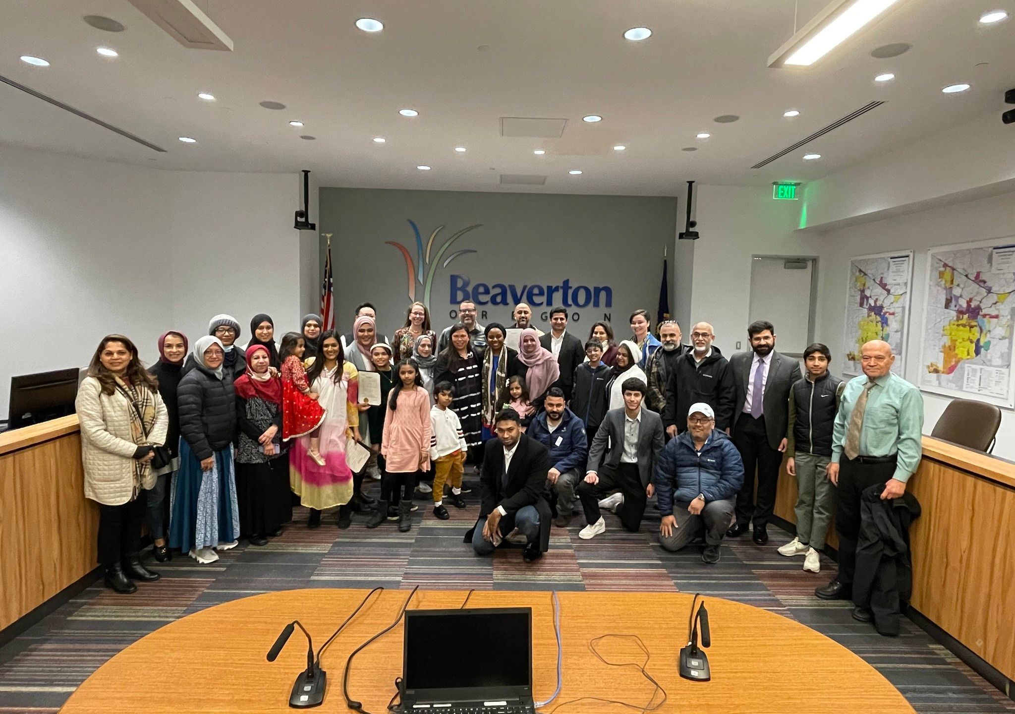 The Beaverton City Council signed a proclamation on March 9, 2023 declaring March 2023 to be Muslim-American Heritage Appreciation Month. Photo courtesy city of Beaverton