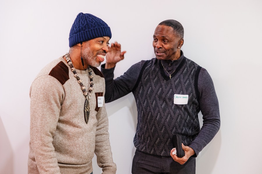 A group gathered at the new Karibu and Imani Center open house on Feb. 28, 2023 to celebrate the new facility opening. Photo courtesy CCC/Tom Cook