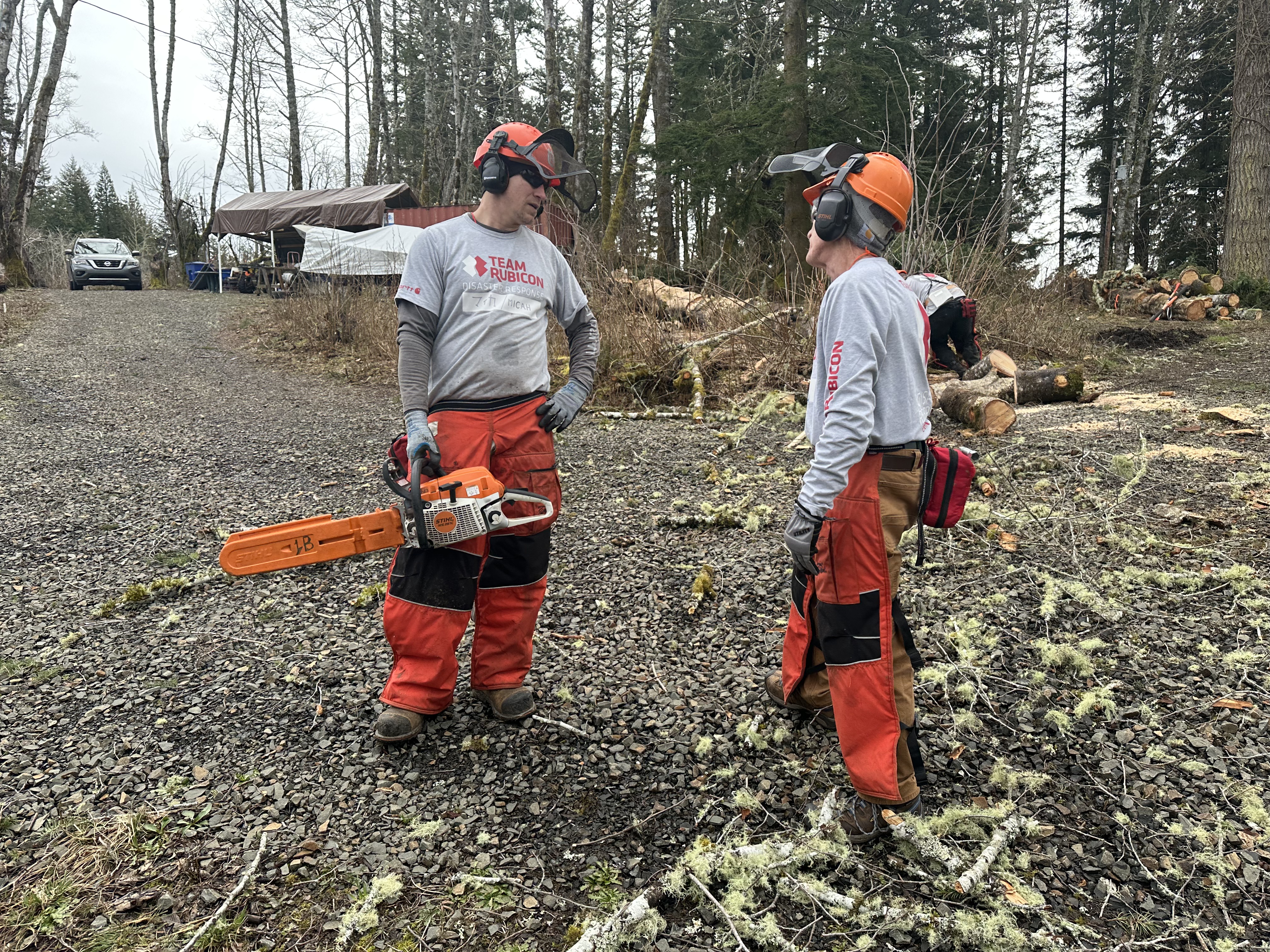 Team Rubicon volunteers spent eight days in Otis, Ore. in March 2023 to help with ongoing wildfire recovery efforts in the small town. Photo courtesy Felicia Heaton/Team Rubicon