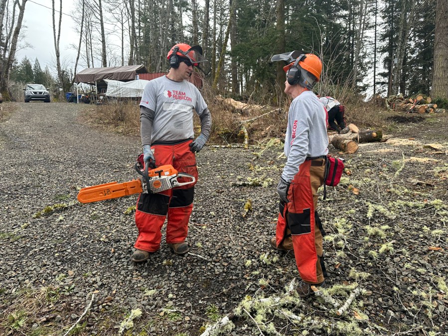 Team Rubicon volunteers spent eight days in Otis, Ore. in March 2023 to help with ongoing wildfire recovery efforts in the small town. Photo courtesy Felicia Heaton/Team Rubicon