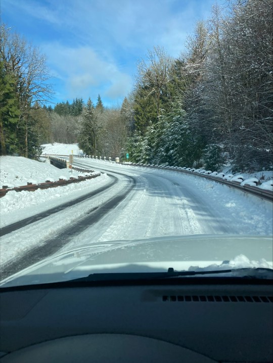 Photo shows road conditions leading to L.L. Stub Stewart State Park on March 1, 2023. Photo courtesy Aaron Raines