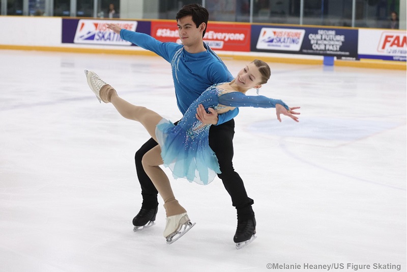 Clara Finkelstein and Mark Williams in February 2023 (Courtesy: Melanie Heaney/US Figure Skating)