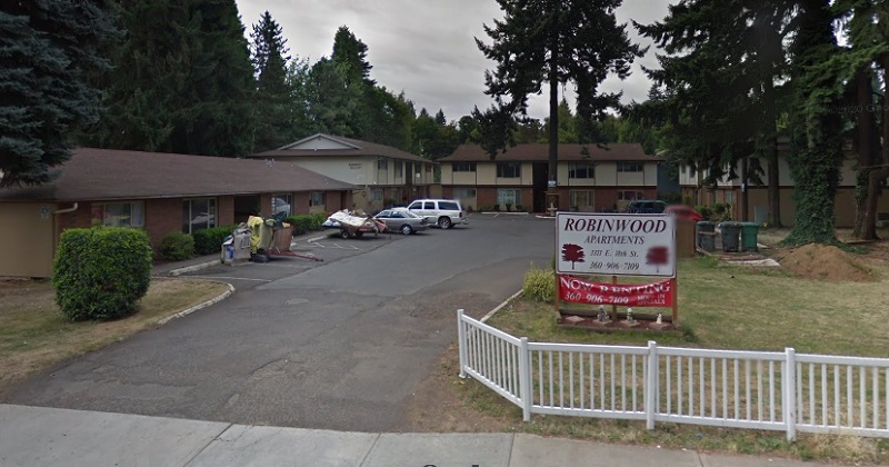 A Google Street View of Robinwood Apartments in Vancouver, March 12, 2023