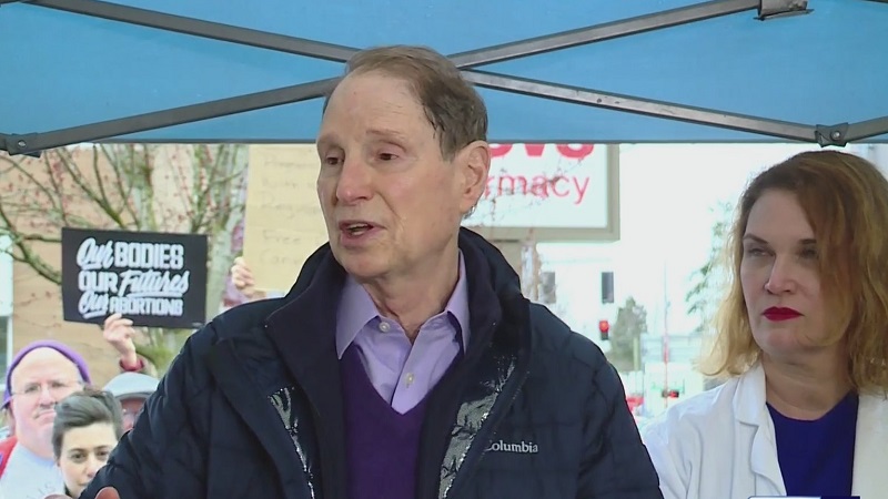 Oregon Sen. Ron Wyden in Southwest Portland, March 12, 2023 (KOIN)