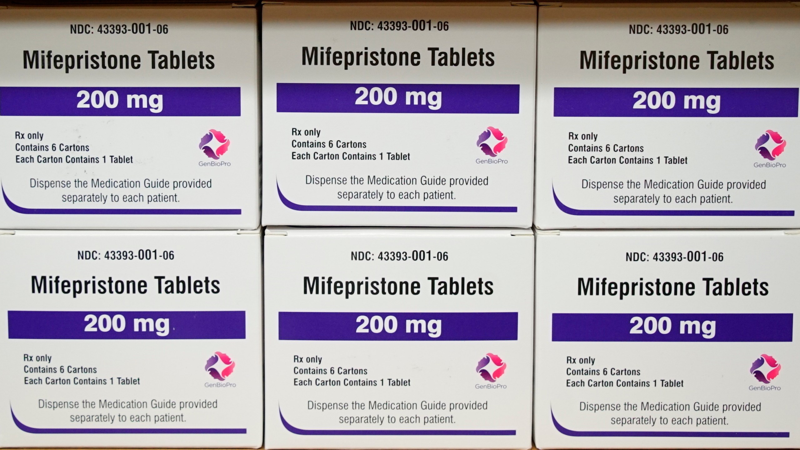 FILE - Boxes of the drug mifepristone sit on a shelf at the West Alabama Women's Center in Tuscaloosa, Ala., March 16, 2022. A federal judge in Texas on Friday, April 7, 2023, ordered a hold on the U.S. approval of the abortion medication mifepristone, throwing into question access to the nation’s most common method of abortion in a ruling that waved aside decades of scientific approval. Federal lawyers representing the FDA are expected to swiftly appeal the ruling. (AP Photo/Allen G. Breed, File)