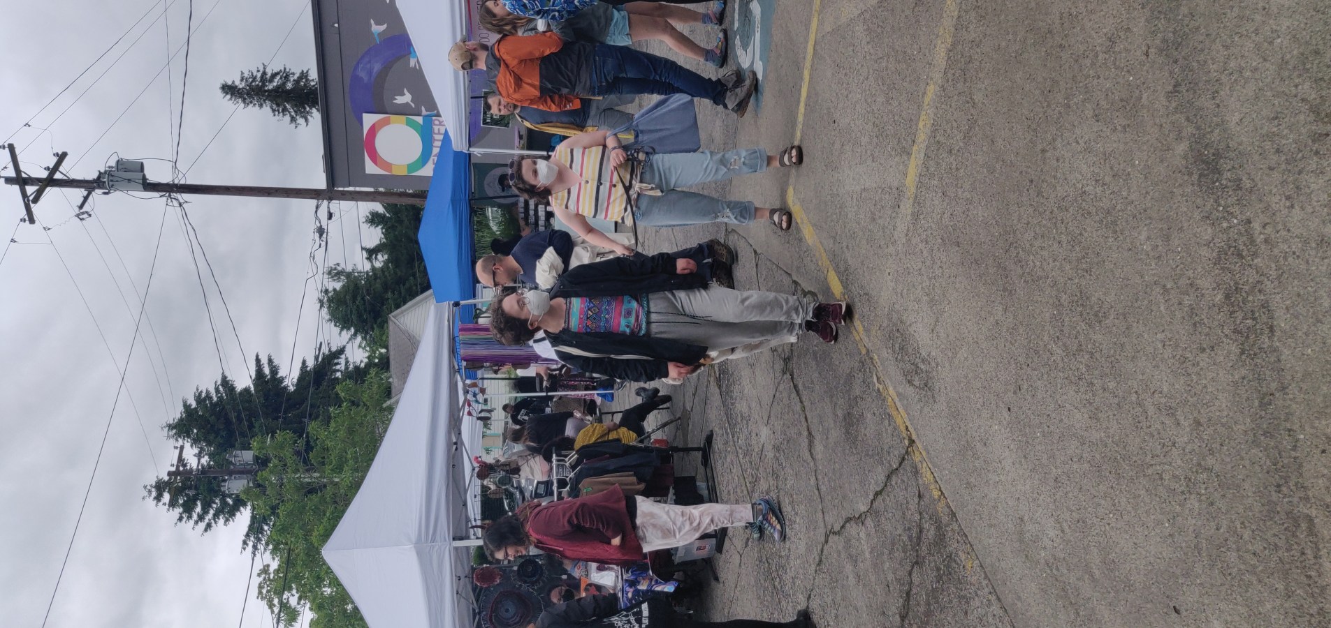 Customers shop from LGBTQ+ vendors at the Spectrum Art Market in the Q Center parking lot. Photo courtesy Spectrum Art Market/JD Cox