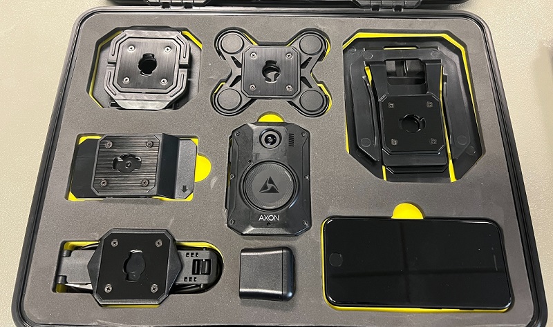 Axon body cameras in a photo provided by the Clark County Sheriff's Office, April 2, 2023