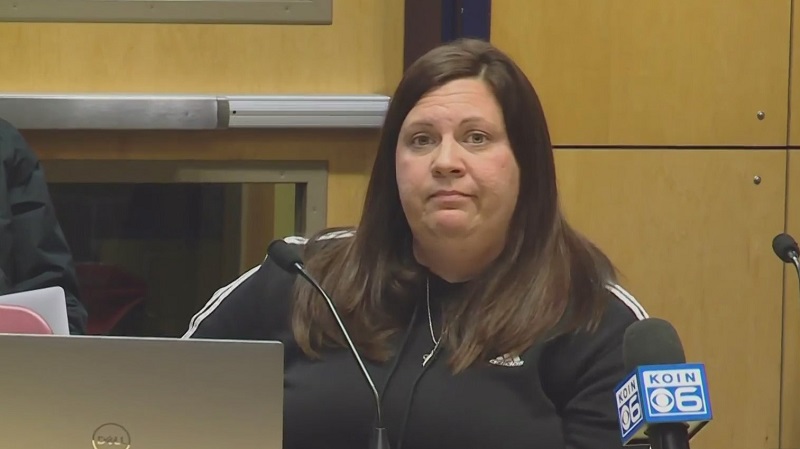 Nicole Cole is one of the parents wanting the Canby School District to ban 36 books, April 10, 2023 (KOIN)