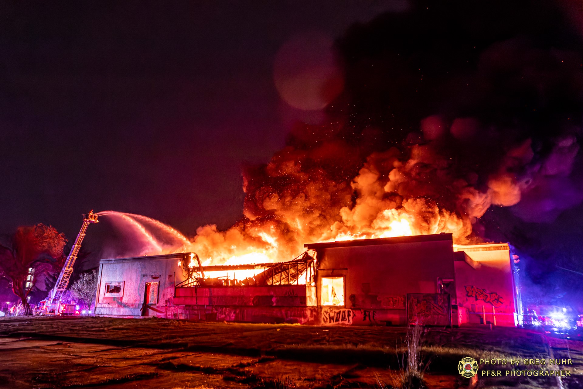 Huge plumes of smoke and flames burst from former Elks Lodge in NE Portland on Thursday, April 6, 2023