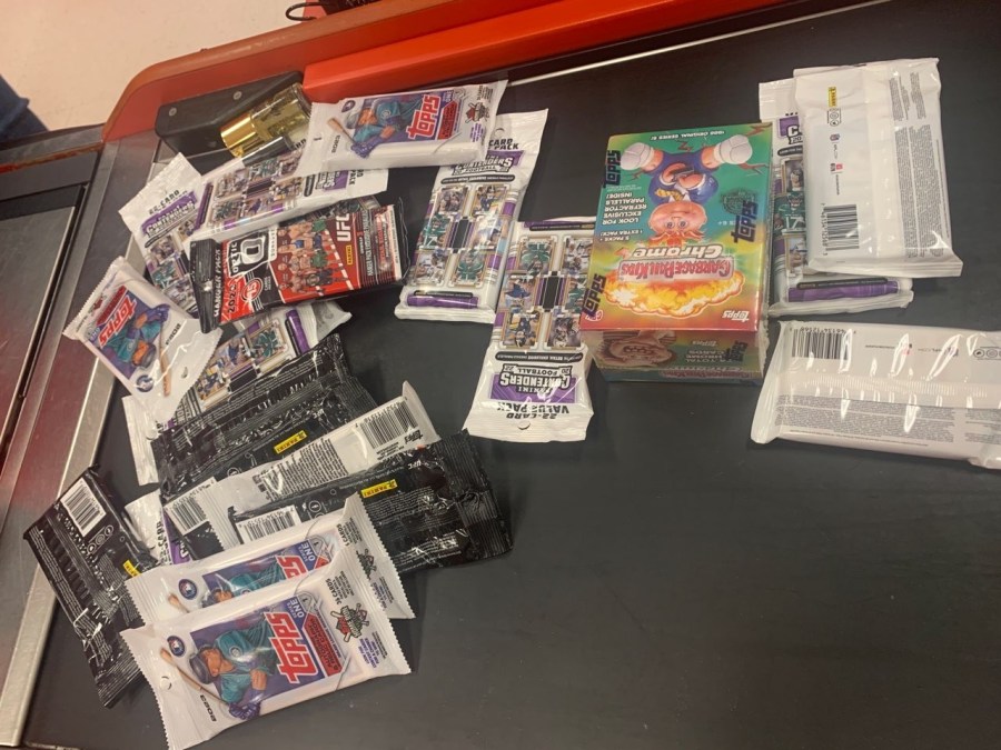 Sports cards recovered during shoplifting sting in Hillsboro on Thursday, April 20, 2023