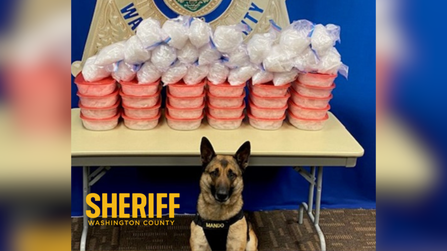 Washington County authorities arrest 1 after 110 pounds of meth found in car