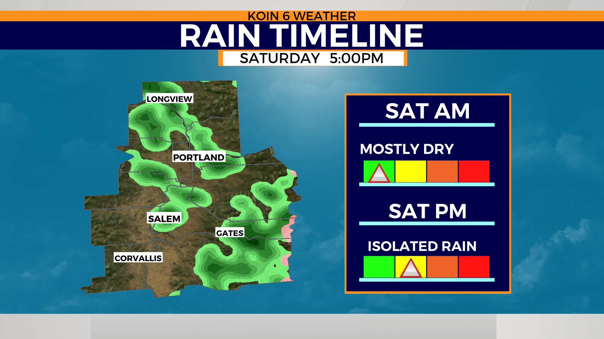 Increased rain chances in Portland Saturday evening, May 6, 2023