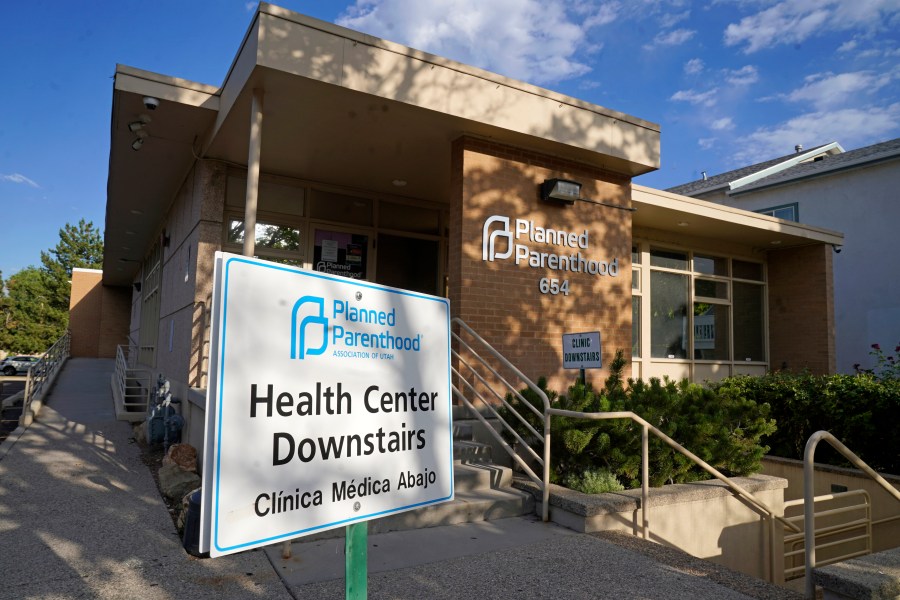 FILE - Planned Parenthood of Utah is shown on June 28, 2022, in Salt Lake City. A Utah judge ruled on Tuesday, May 2, 2023, that a recently passed state law banning abortion clinics cannot take effect on Wednesday as scheduled while the court deliberates over a lawsuit filed by Planned Parenthood. (AP Photo/Rick Bowmer, File)