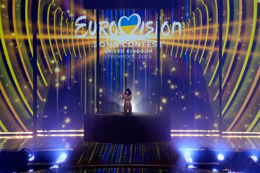 Loreen of Sweden performs after winning the Grand Final of the Eurovision Song Contest in Liverpool, England, Saturday, May 13, 2023. (AP Photo/Martin Meissner)