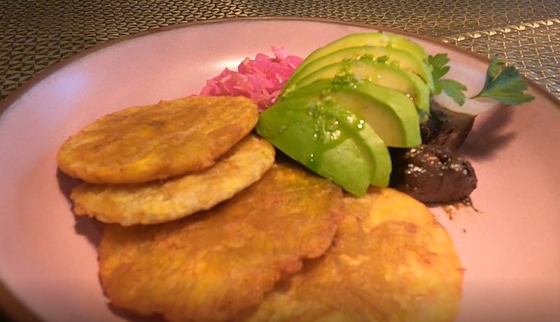 A plate of Haitian cuisine at Kann in Portland, May 2023 (KOIN)