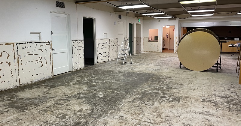 This basement was refurbished to become the Recovery Cafe Roseway in NE Portland, undated (Recovery Cafe Roseway)