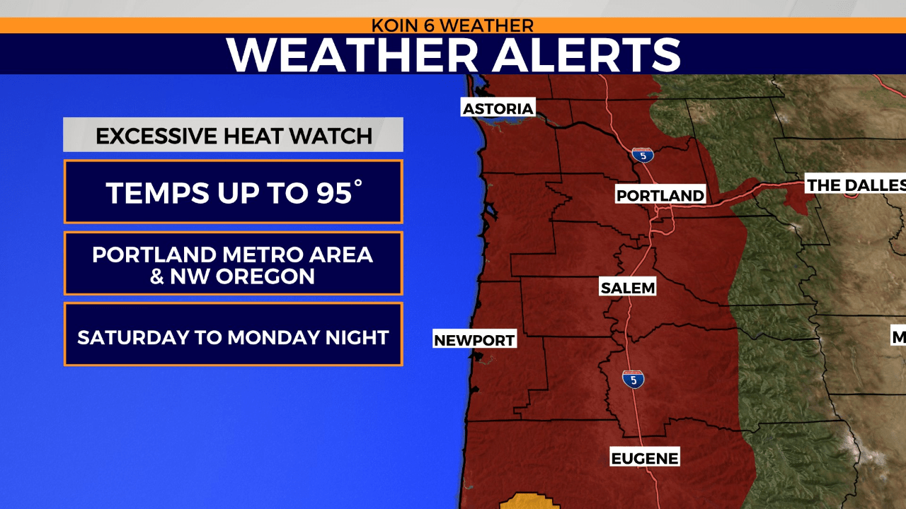 Unseasonably warm weather pushes temps into the 90s in Portland area, Excessive Heat Watch issued